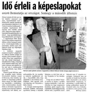 Somogyi Hírlap 2011 02 05 030sz 14old - Idő érleli a képeslapokat.jpg Somogyi Hírlap 2011 02 05 030sz 14old - Idő érleli a képeslapokat.jpg